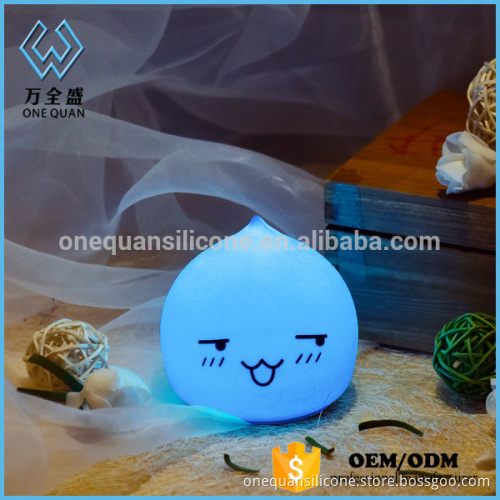2016 Adorable Water Drop warmly Colors LED Table Lamp Silicone Baby Night Light for Children Bedroom Decor Lamp Gifts